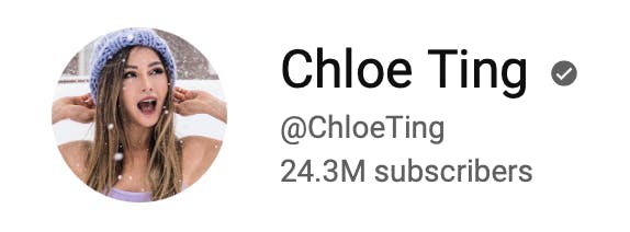 Cloe Ting Australian YouTube channel stats