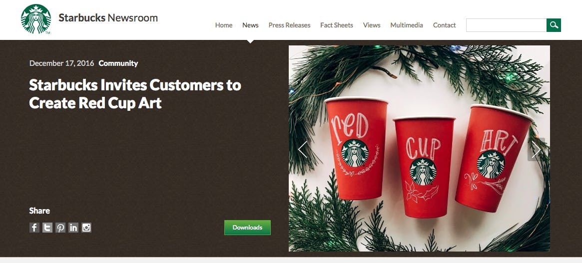 Starbucks user-generated content campaign 