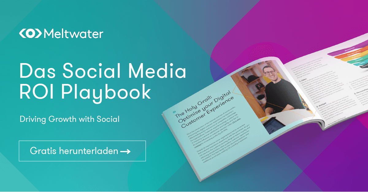 Header of the Meltwater Social Media ROI Playbook download page - Driving Growth with Social
