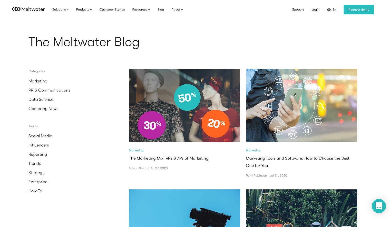 content marketing example of the Meltwater blog