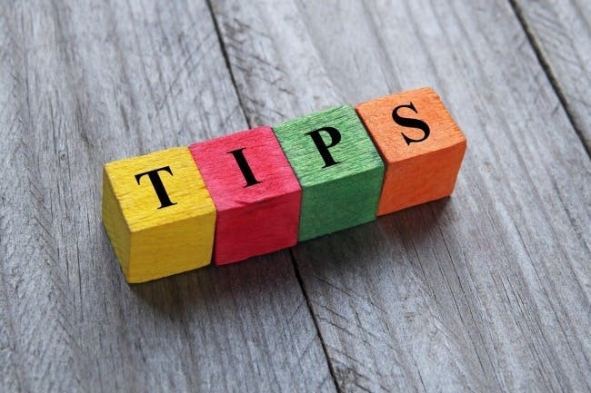 Image of colorful cubes spelling the word tips