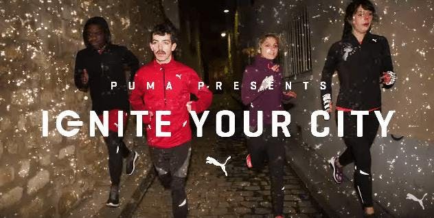 Screenshot Ignite your city Puma Kampagne