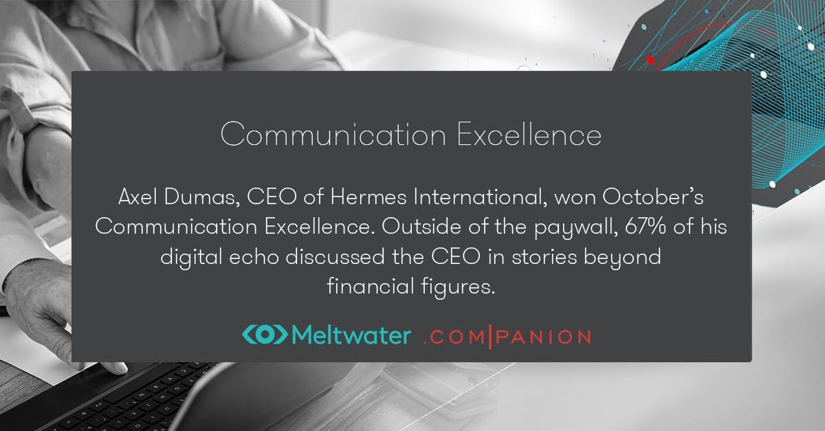 Highlights from The CEO Echo | October 2021 Rankings | Category: Communication Excellence
