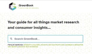 Greenbook free consumer intelligence tool search screenshot
