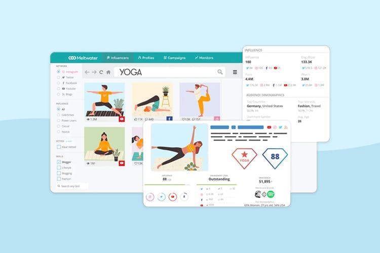 Meltwater social influencer management platform product screenshot