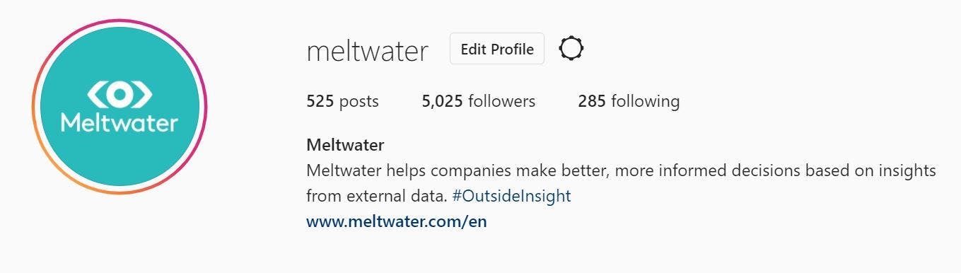 meltwater instagram profile picture