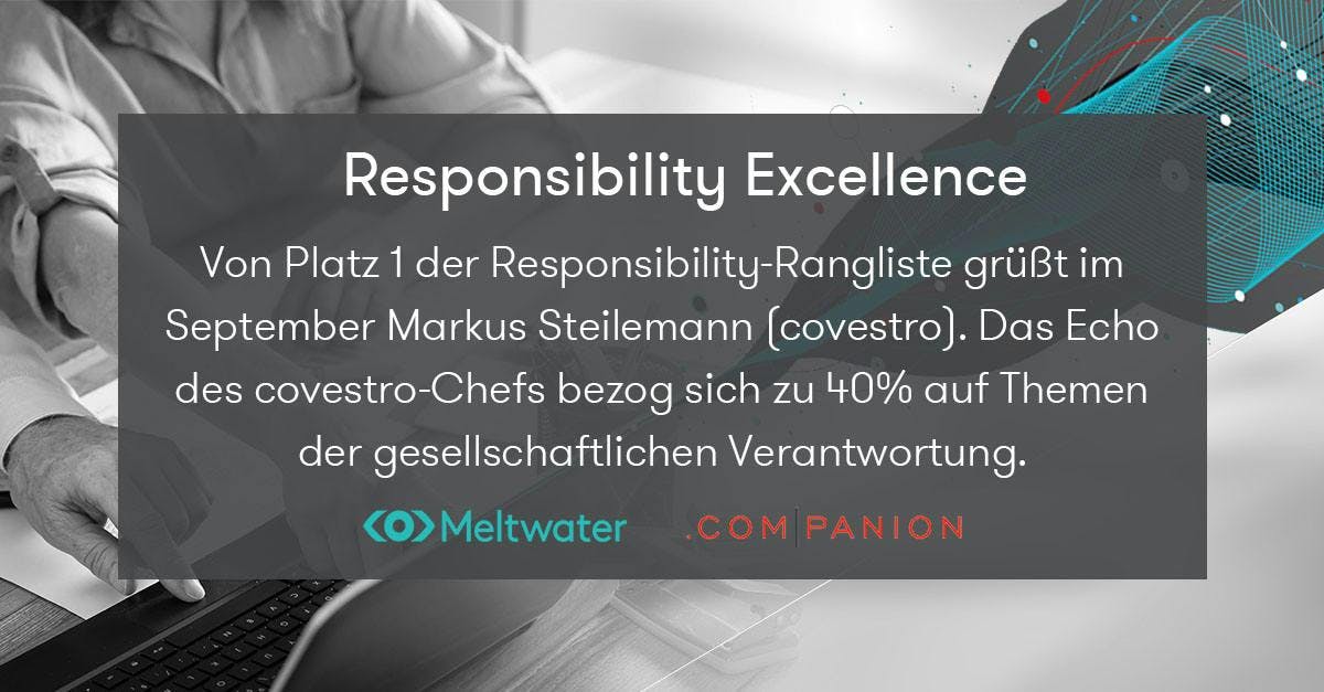 Markus Steilemann Responsibility Excellence CEO Echo Meltwater companion