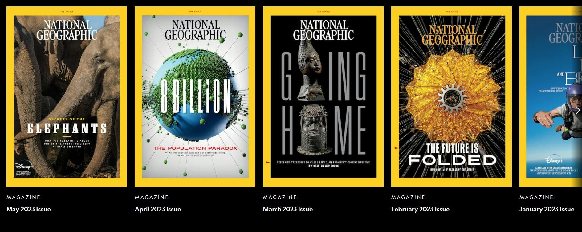 National Geographic covers.