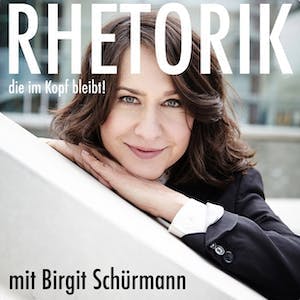Birgit Schürmann Foto mit Schriftzug Rhetorik