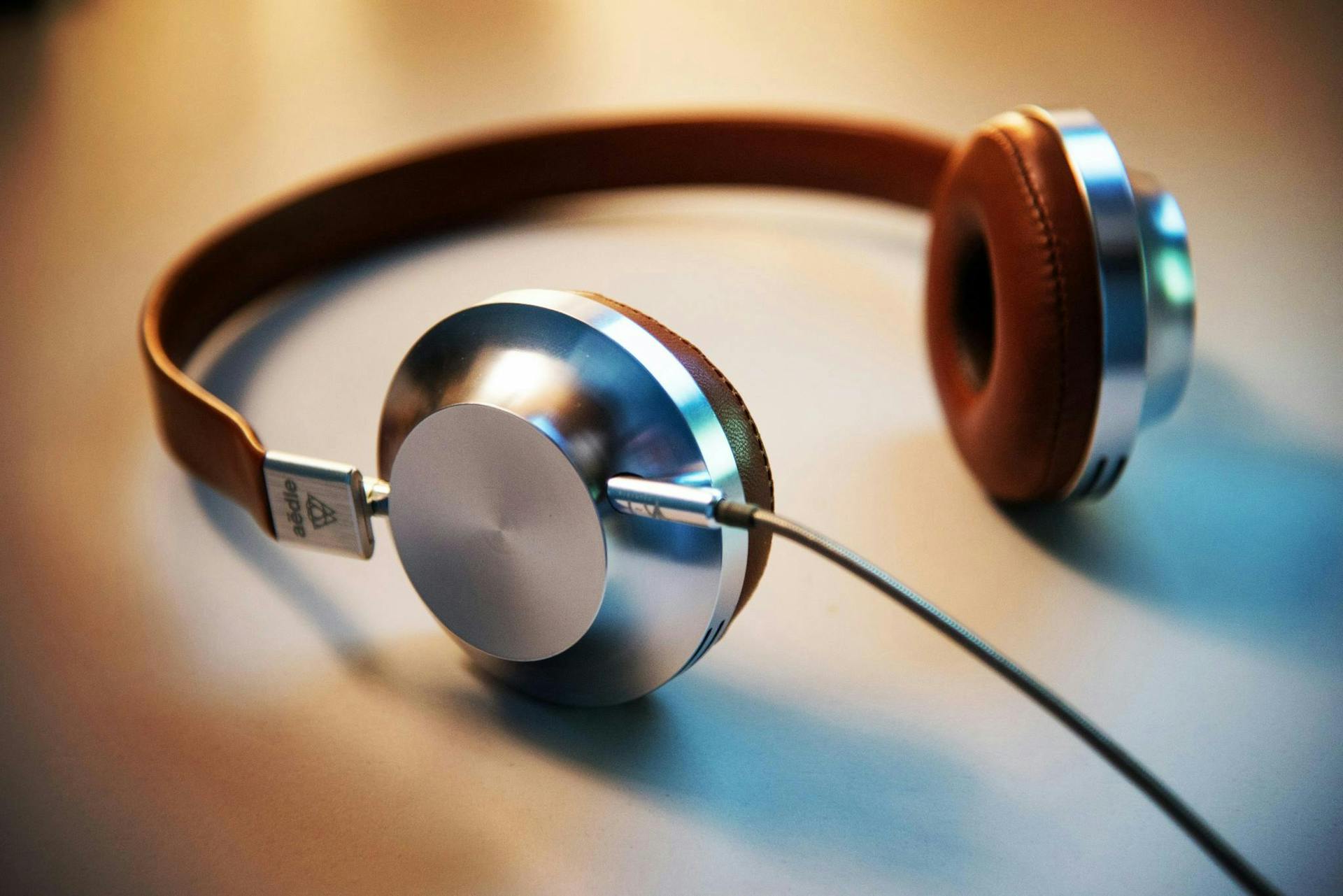A photo of a pair of headphones on a table. This image is the visualization of social listening
