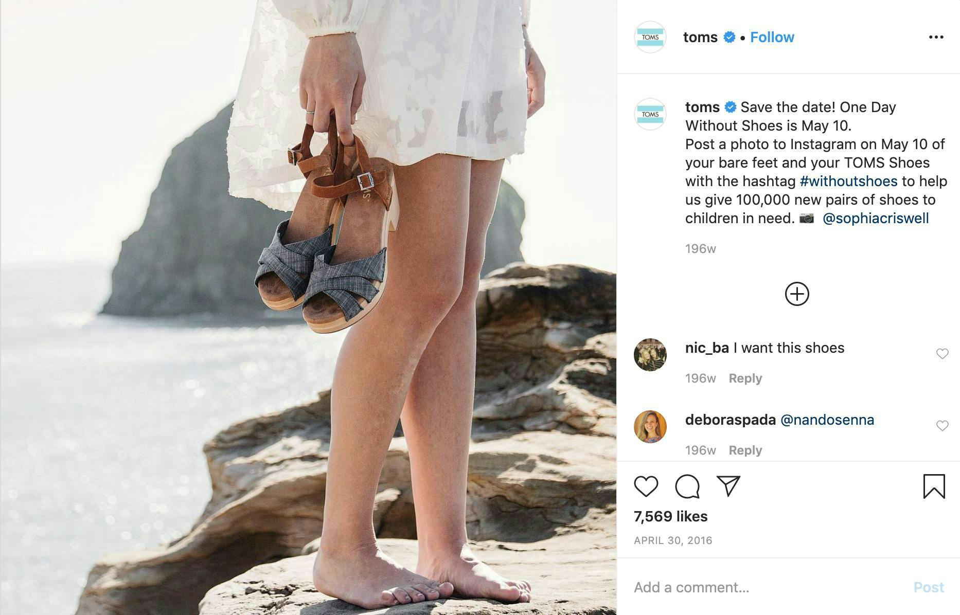 TOMS influencer strategy