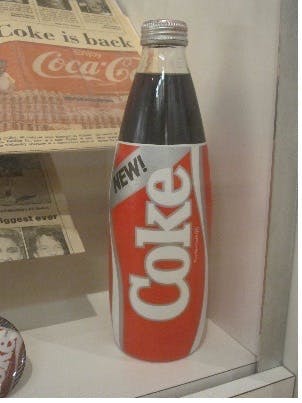 A photograph of an old bottle of coke