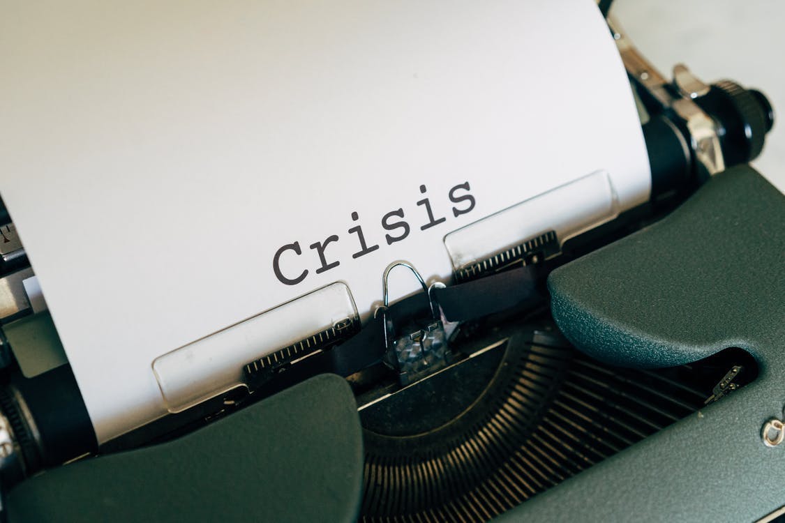 crisis typewriter
