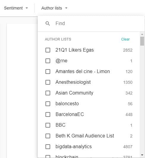 Meltwater Engage Author Lists Screenshot