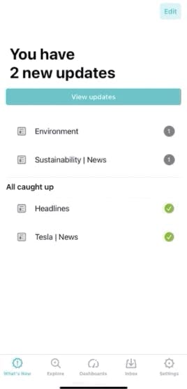 Meltwater mobile 'What’s New' Updates