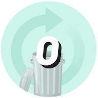 0 waste icon