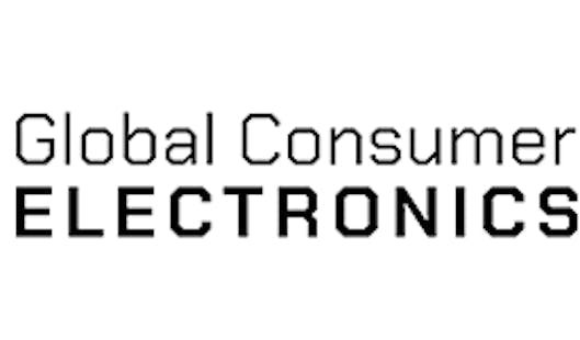 The words "Global Consumer Electronics" in black against a white background