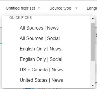 Meltwater Explore Introducing ‘Quick Picks’ for source selections