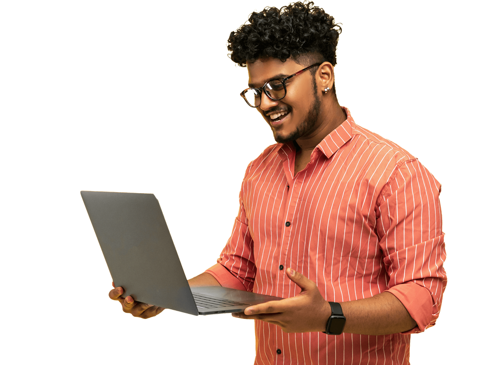 Man with laptop